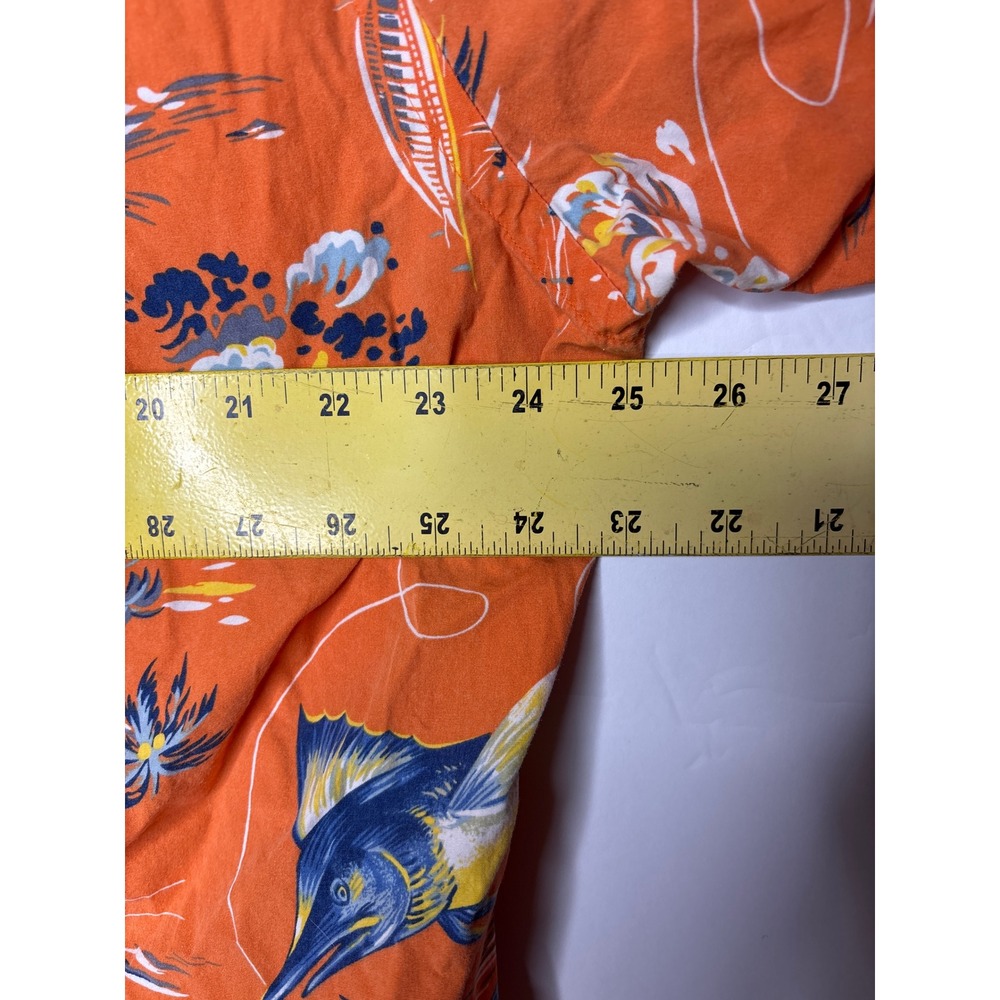 American Living Orange Marlin Sailboat Hawaiian Aloha Shirt Mens XL oversized - Picture 7 of 8